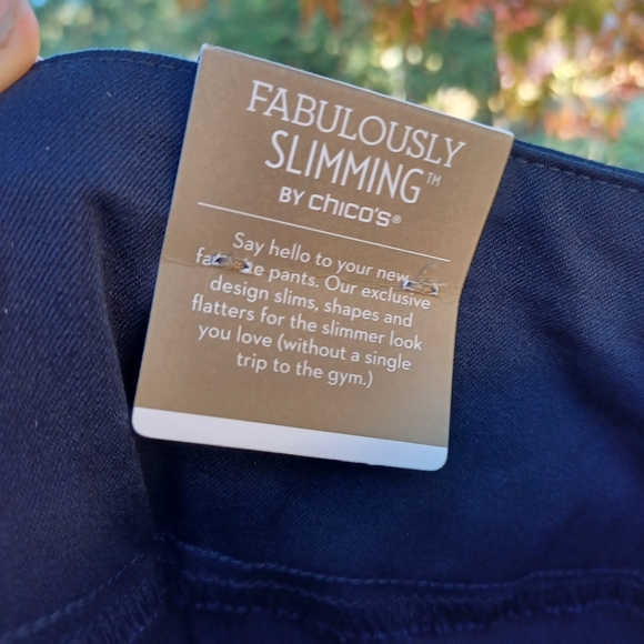 Fabulously Slimming By Chico's Navy Blue Pants - Picture 5 of 7